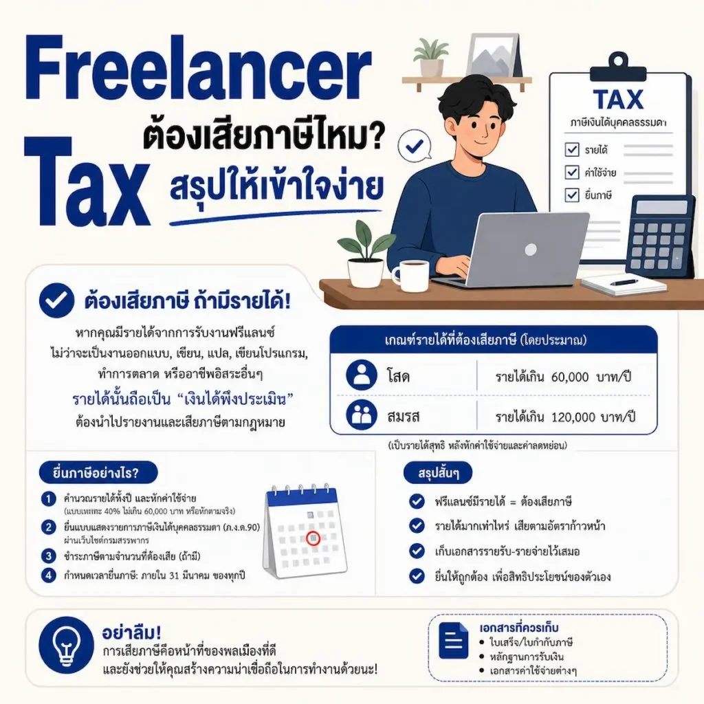 Freelancer ต้องเสียภาษีไหม